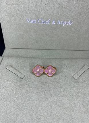 💎new💎брендовые серьги van cleef , vca, клевер, ван клиф ♥️♥️♥️с логотипом