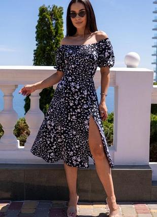 Сукня міді з розрізом на ніжкі і відкритою спинкою, розмір xs-s-m