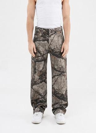 Джинси lakotii forest camo wide denim
