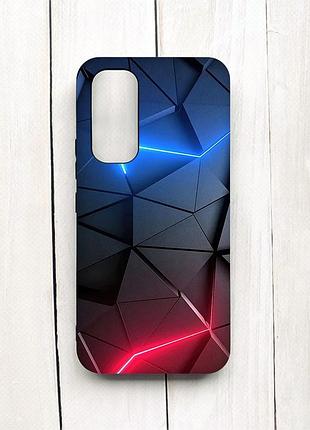 Матовый чехол с черными боками на samsung galaxy a54 5g (a546) :: рельефный фон (принт 36)
