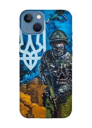 Матовый чехол с розовыми боками на apple iphone 13 :: защитник (принт 349)