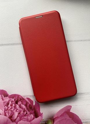 Чехол книжка на samsung galaxy a12 красный