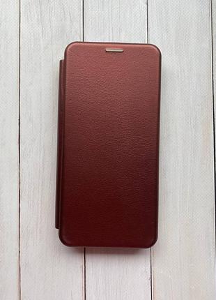 Чехол-книжка на xiaomi redmi 12c бордовый