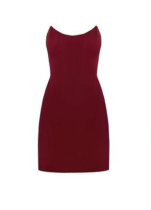 Сукня quiet luxury burgundy rovero корсетна