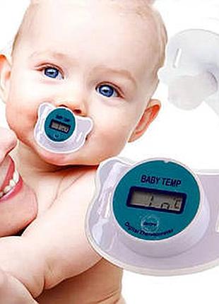 Электронный термометр соска baby temp nj-347 / цифровая соска-градусник для младенцев