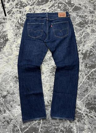 Класичні чоловічі прямі джинси levi’s 501 оригінал темно-синього кольору в ідеальному стані левайс левіс 510 511 505 512 521 629 вінтаж