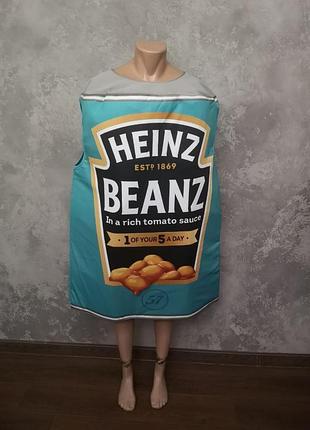 Карнавал маскарад костюм консервированная фасоль heinz косплей хеловин гелловин хелоуин