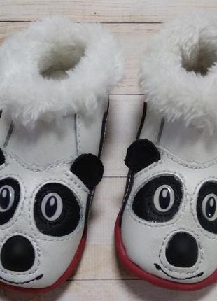 Полуботинки, туфли с мехом панда