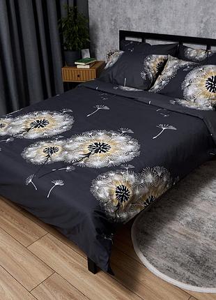 Комплект постільної білизни moon&star бязь gold люкс midnight bloom king size 220x240 наволочки 2х70х70