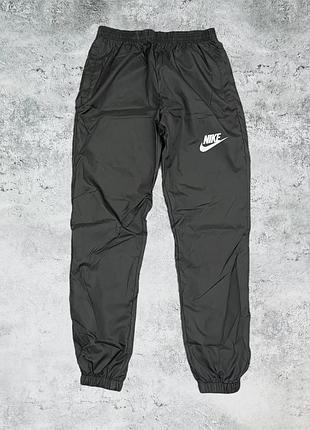 Спортивные штаны мужские серые с плащёвки найк, nike