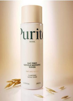 Тонер з pdrn насіння вівса purito seoul oat pdrn gentle refining toner