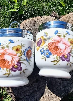 Фарфоровый кодлер для варки двух яиц, royal worcester, великобритания, винтаж, последняя треть хх века.