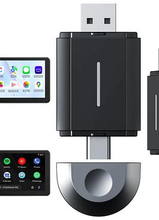 Lamtto rc20 - беспроводной адаптер carplay/android 2-в-1, превращает заводской проводной carplay/android в беспроводной