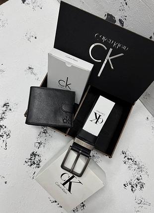 Подарунковий набір ремінь + гаманець calvin klein