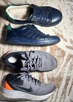 Кросівки nike 37 p 23,5 см, ортопедичні шкіряні туфлі-кеди
