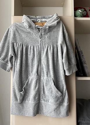 Плюшевая кофта футболка с капюшоном не londi alice k juicy couture