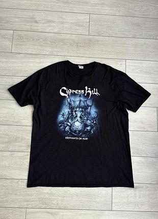 Футболка мерч сайпресс хил cypress hill elephants on acid gildan merch merchandise 2xl xxl 2хл ххл размио оригинал