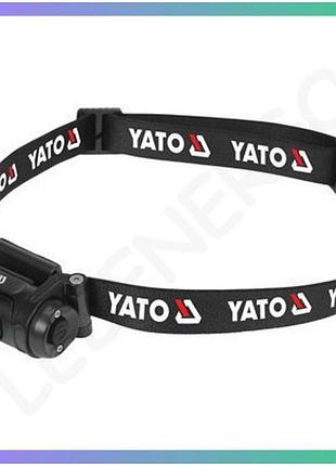 Налобний ліхтар yato yt-085944 діодний з li-po акумулятором 350 маг 6 режимів для туристів і рибалок