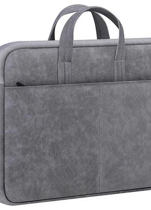 Сумка для ноутбука 15.6'' defender solid pu шкіра grey