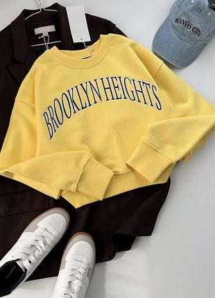 Жовтий світшот оверсайз від zara