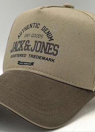 Літня бейсболка jack & jones, тракер із сіткою, чоловіча коричнева кепка, 55-56