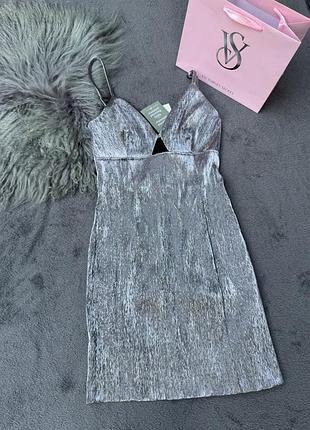 Серебряное/блестящее платье h&amp;m 2