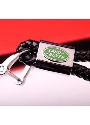 Брелок автомобильный для ключей land rover плетеный жгут экокожа черный + отвертка