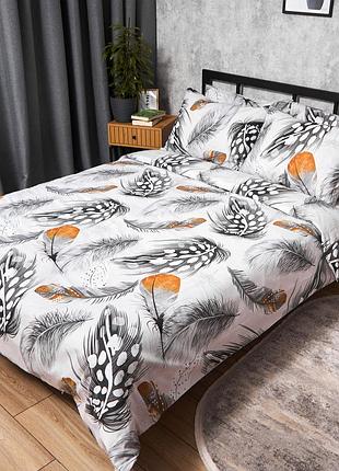Комплект постільної білизни moon&star бязь gold люкс mono feathers сімейні 160х220х2 наволочки 2х50х70