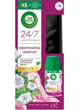Автоматический освежитель воздуха air wick freshmatiс нежность шелка и лилии 250 мл