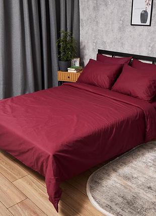 Комплект постільної білизни moon&star бязь gold люкс red luxe сімейні 160х220х2 наволочки 2х70х70