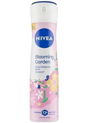 Дезодорант-антиперспірант жіночий nivea blooming garden спрей 150 мл