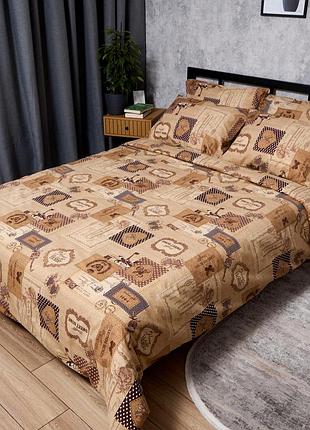 Комплект постільної білизни moon&star бязь gold люкс vintage love полуторний 143х210 наволочки 2х50х70
