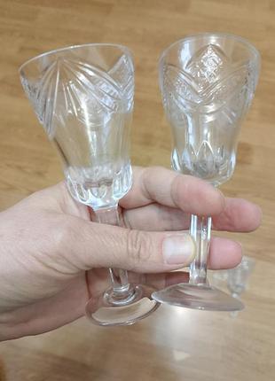 Хрустальні стаканчики 5шт , вінтаж ссср