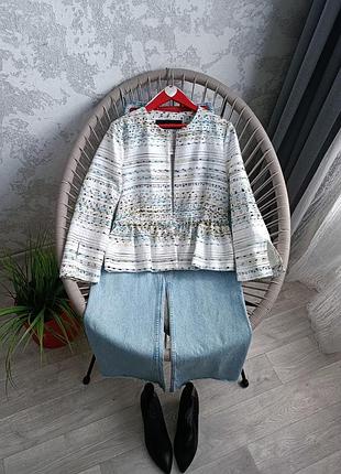 Текстурований блейзер жіночий zara із колекції basic.