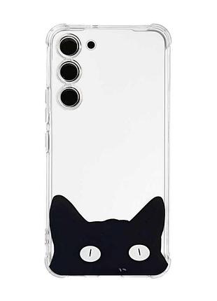 Чехол с утолщёнными углами на samsung galaxy s23 :: кошечка (принт 119)