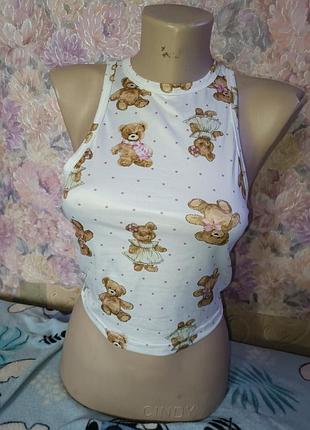 Топ с мишками shein
