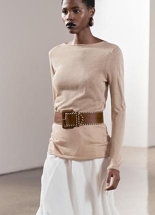 Тонкий светрик лонгслів zara