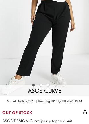 Брюки укороченные стрейчевые asos design р.24