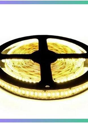 Світлодіодна стрічка oem 12v smd2835 240 діодів 2300lm тепла біла 1м негерметична мін зам 5м бобіна