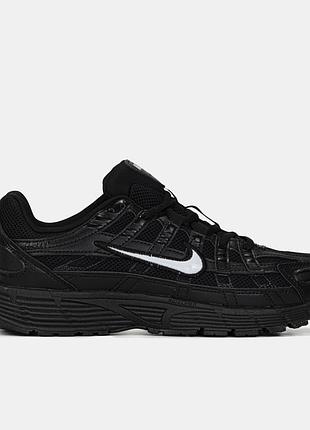 Мужские кроссовки nike p-6000 black white найк черного из белых цветов