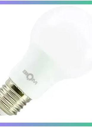 Світлодіодна лампа biom a60 8w e27 4500k матова для дому та офісу енергозберігаюча лампа