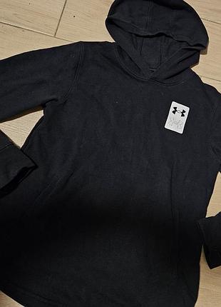 Спортивна кофта худі under armour чорна чоловіча на хлопчика