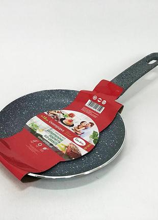 Сковорода для млинців con brio cb-1815 18 см, сковорода зручна на кухню, антипригарна сковорода