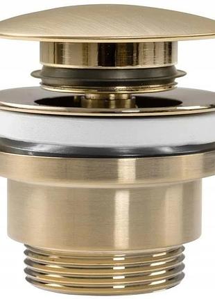 Донный клапан золотой click-clack без перелива rea-a8585, золотой 88