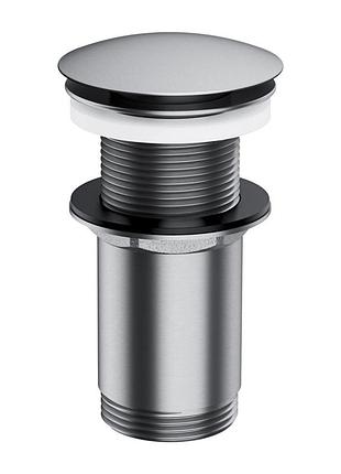 Донный клапан omnires click-clack brushed nickel без перелива (a716ni), никель