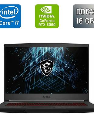Игровой ноутбук msi gf65 thin 10ue / 15.6" (1920x1080) ips / intel core i7-10750h (6 (12) ядер по 2.6 - 5.0 ghz) / 16 gb ddr4 /