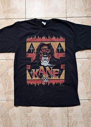 Футболка merchandise wwe kane t shirt mens l black graphic wrestling 2022 big print tee