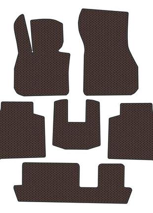 Резиновые коврики carsuit (3 ряда, для f46, коричневые) для bmw 2 серия active tourer f45/f46 2014-2021 гг