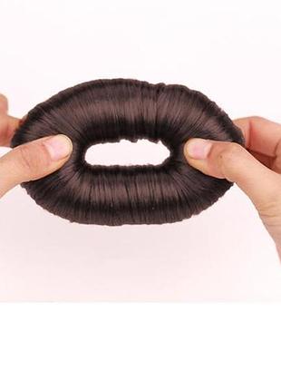 Пончик резинка для пучка dark brown