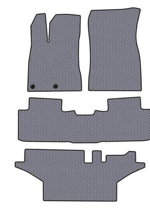 Резиновые коврики carsuit (3 ряда, серые) для peugeot 5008 2024- гг